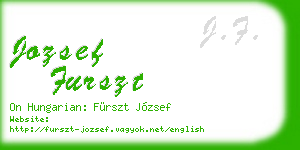 jozsef furszt business card