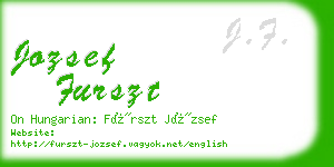 jozsef furszt business card